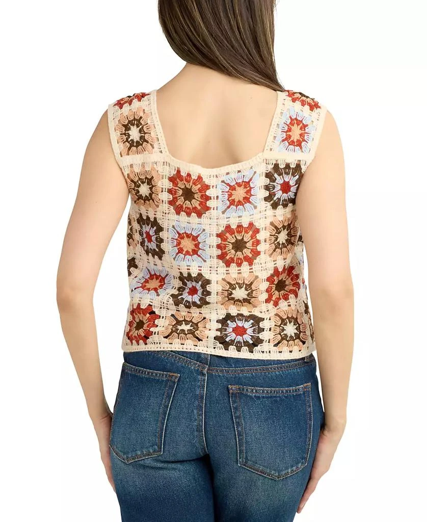 BCX Juniors' Patchwork Square Crochet Tank 2