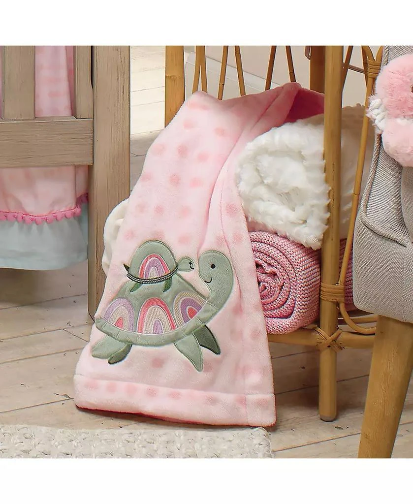 Lambs
Ivy Sea Dreams Cozy Pink Fleece Turtle Applique Baby Blanket 8