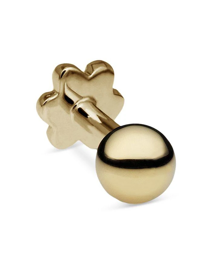 Maria Tash 14K Yellow Gold Ball Threaded Stud Earring 1