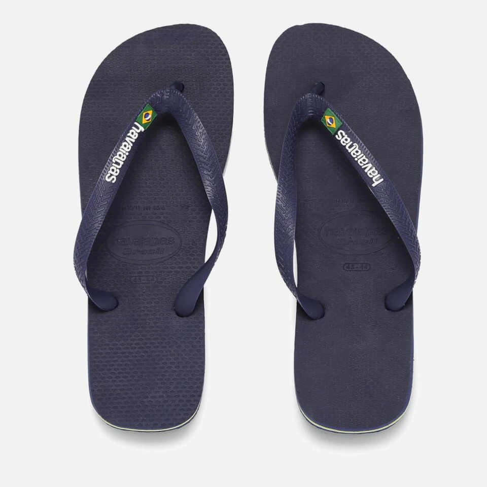 Havaianas HAVAIANAS MEN'S BRASIL LOGO FLIP FLOPS - NAVY BLUE 1