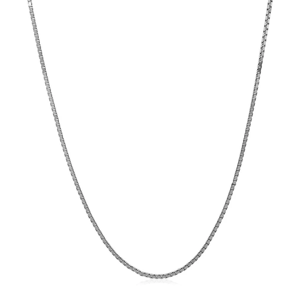 FASHNZFAB 14k White Gold Adjustable Box Chain (1.10 mm) 2
