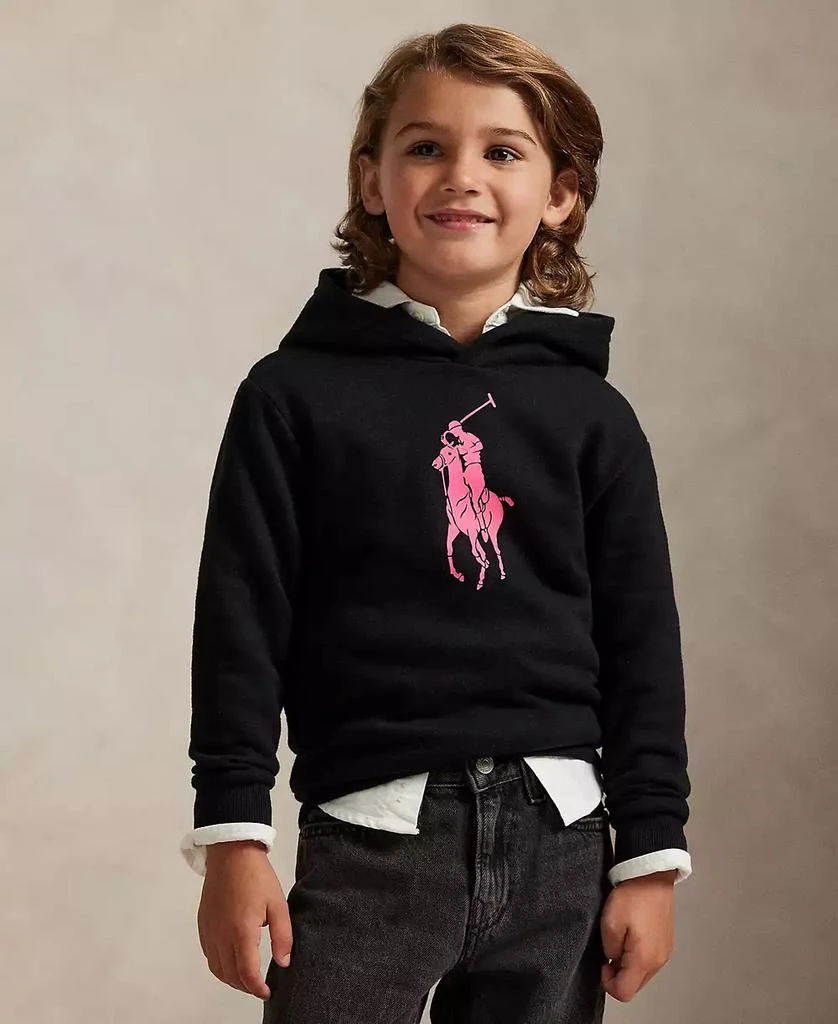 Ralph Lauren Toddler and Little Boys Pink Pony Fleece Hoodie