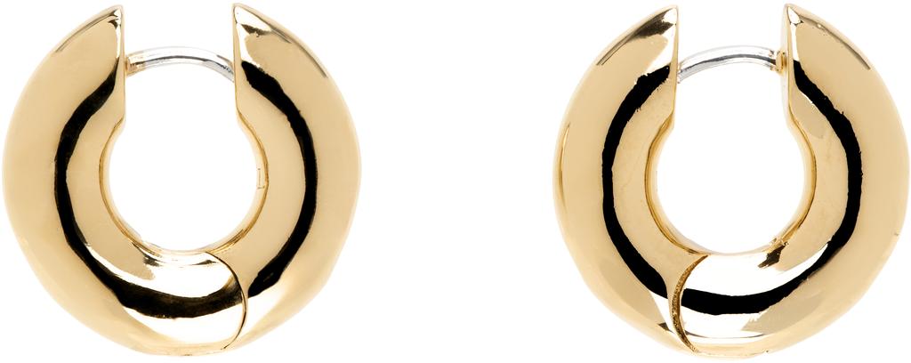 Laura Lombardi Gold Medium Terra Hoop Earrings
