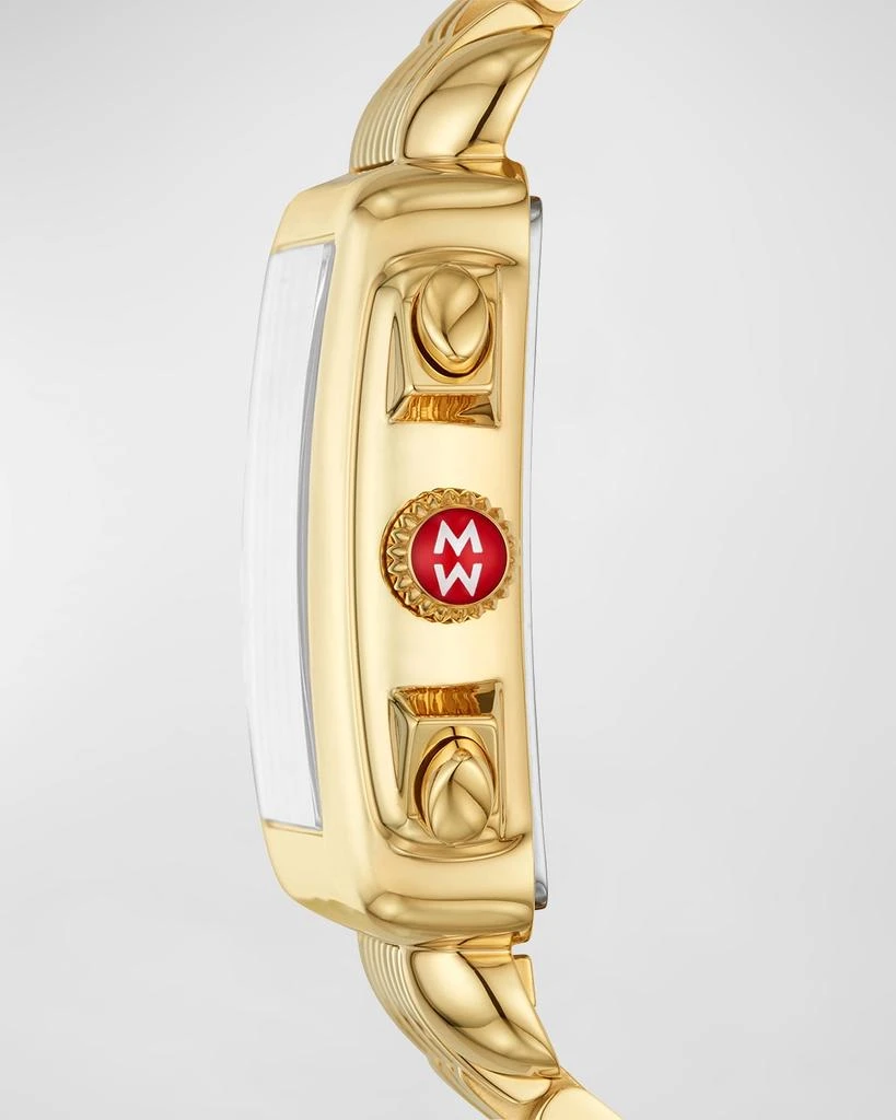 Michele Deco Gold-Tone Diamond Dial Watch 3