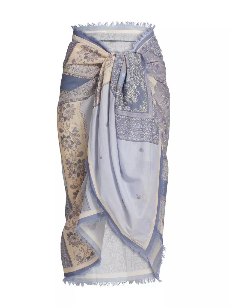 Zimmermann Paisley​ Cotton Self-Tie Pareo 1