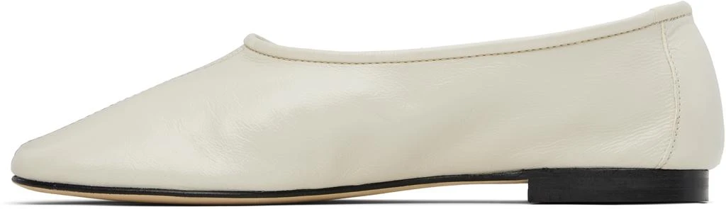 by FAR Gray Prudence Creased Leather Ballerina Flats 3