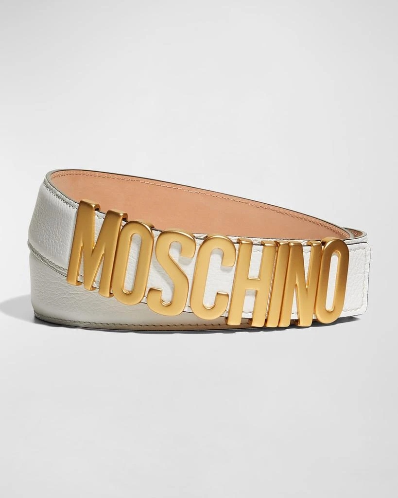 Moschino Men's Leather Logo Belt 1