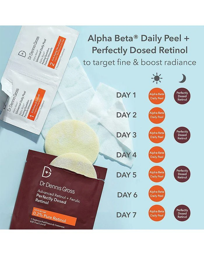 Dr. Dennis Gross Advanced Retinol + Ferulic Perfectly Dosed Retinol Peel (Universal 0.2% Pure Retinol), Set of 8 8
