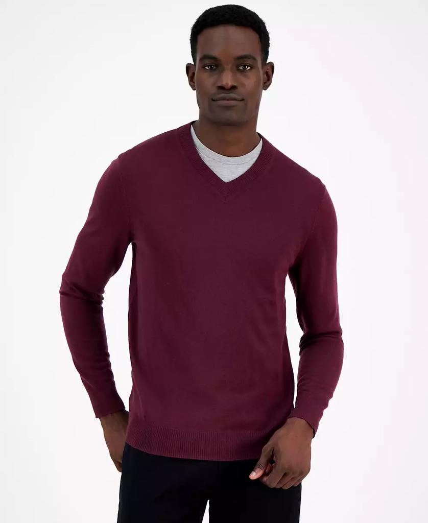 Alfani Men's Long-Sleeve V-Neck Merino Sweater, Created for Macy's