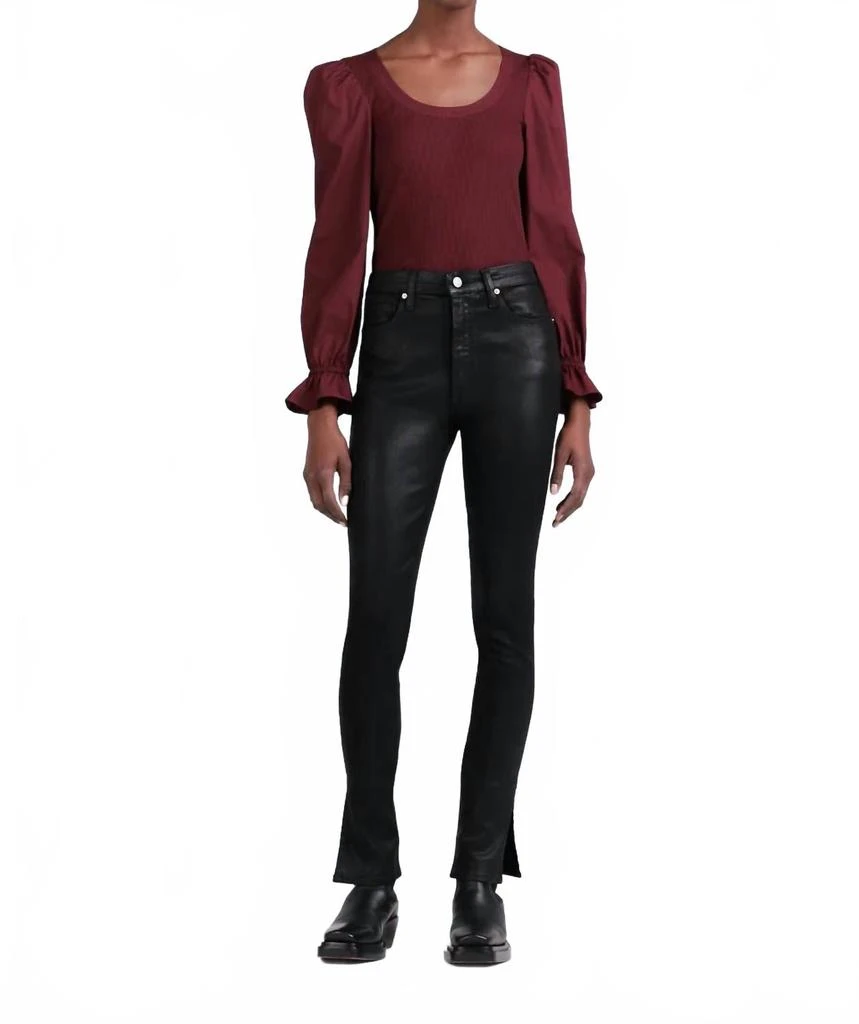 Derek Lam Kyle High Rise Skinny Legging In Coated Black