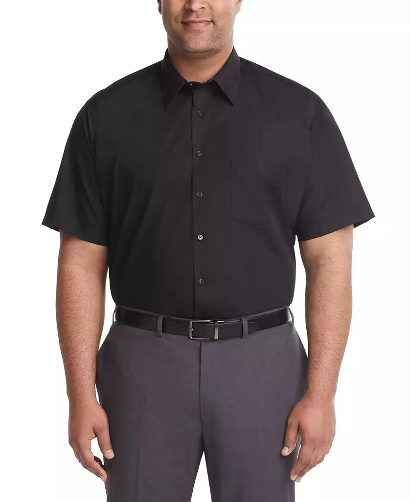 Van Heusen Men's Big & Tall Poplin Short Sleeve Dress Shirt 1