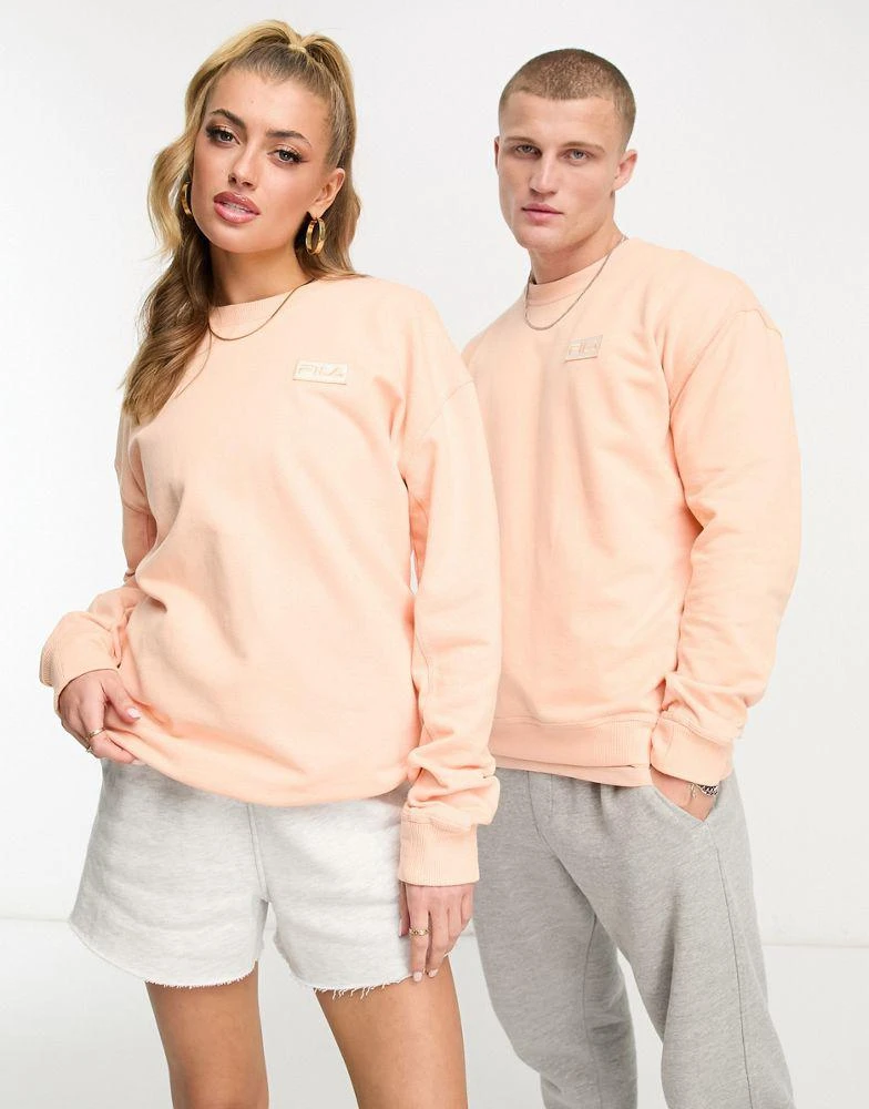 Fila Fila unisex Trev sweatshirt with seam detail in apricot 1