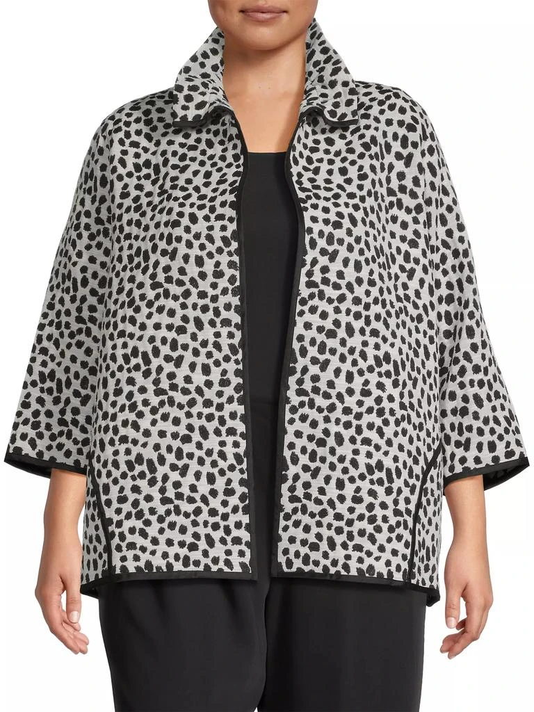 Caroline Rose Cheetah Jacquard Easy Jacket 3