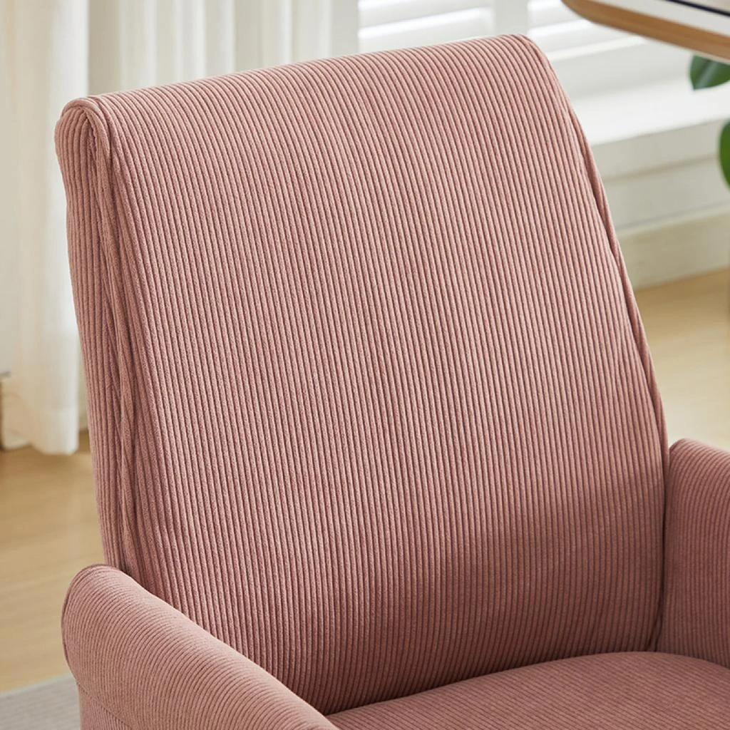 Streamdale Furniture Streamdale Mid-back office chair, striped fabric, ergonomic design, pink. 3
