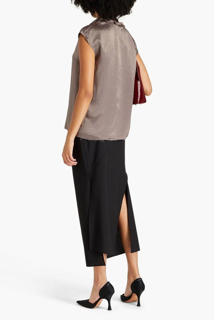 Tibi Draped satin-crepe top 3