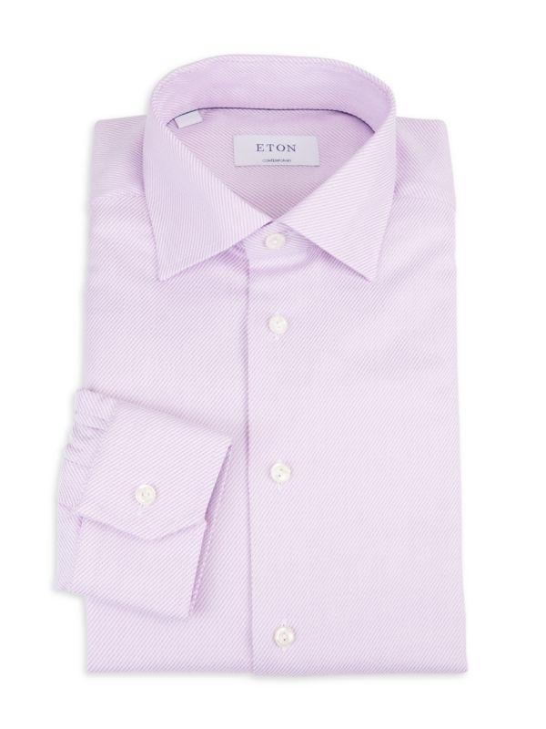 Eton Contemporary Fit Striped Dress Shirt