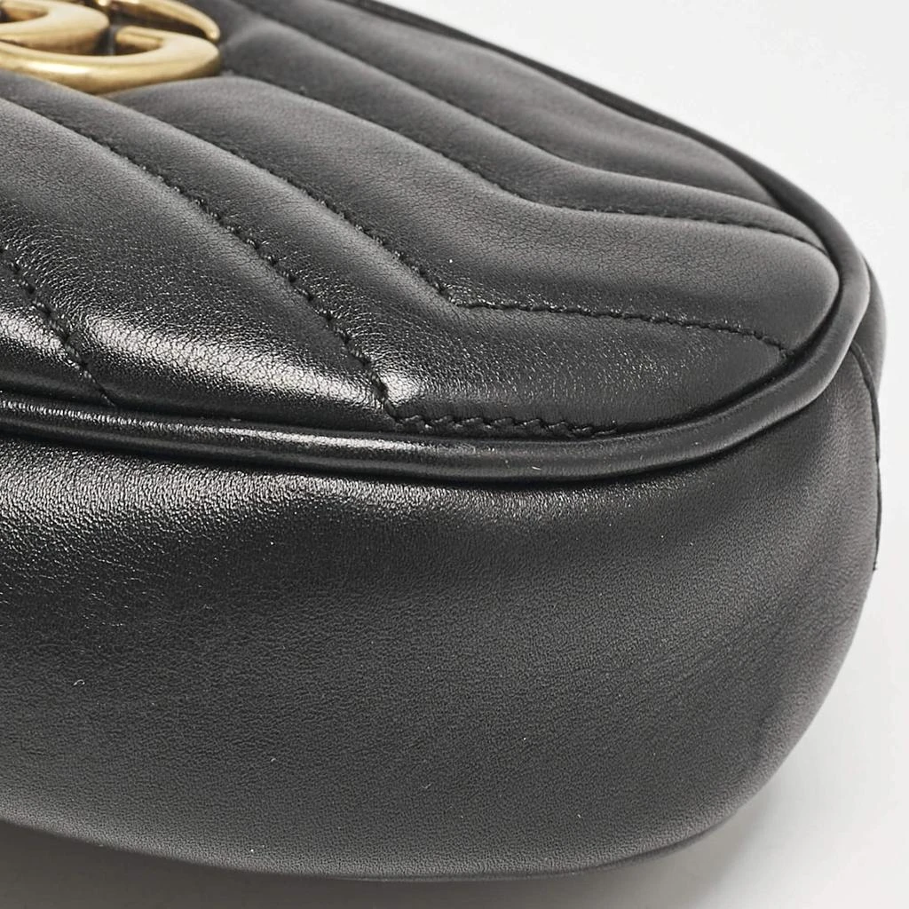 Gucci Gucci Black Matelassé Leather Mini GG Marmont Belt Bag 13