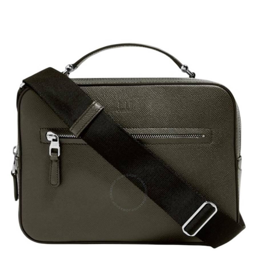 Dunhill Olive Grey Cadogan Top Handle Bag