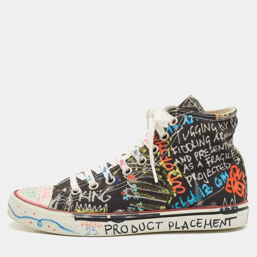 Vetements Vetements Multicolor Canvas Graffiti High Top Sneakers Size 39 1