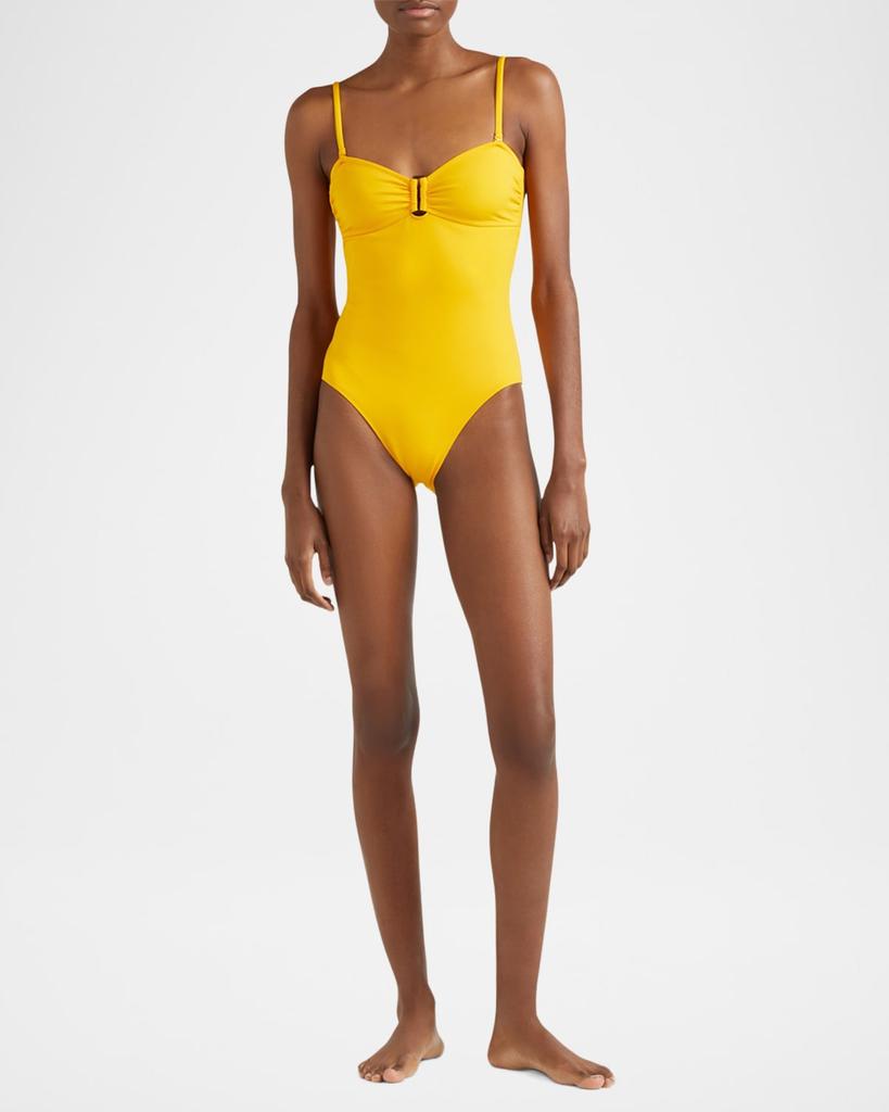 Vilebrequin Solid Sculpt Bandeau One-Piece Swimsuit