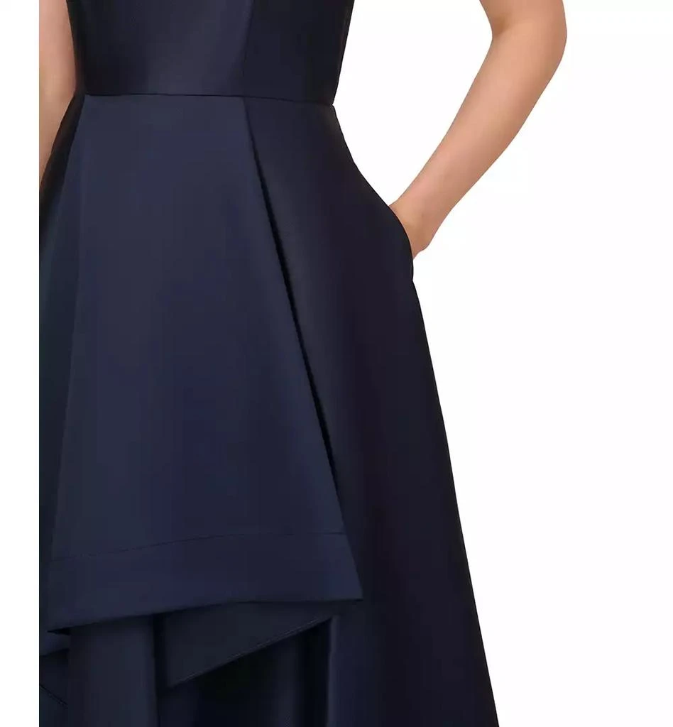 Adrianna Papell Women's High-Low Mikado Sleeveless Gown 4