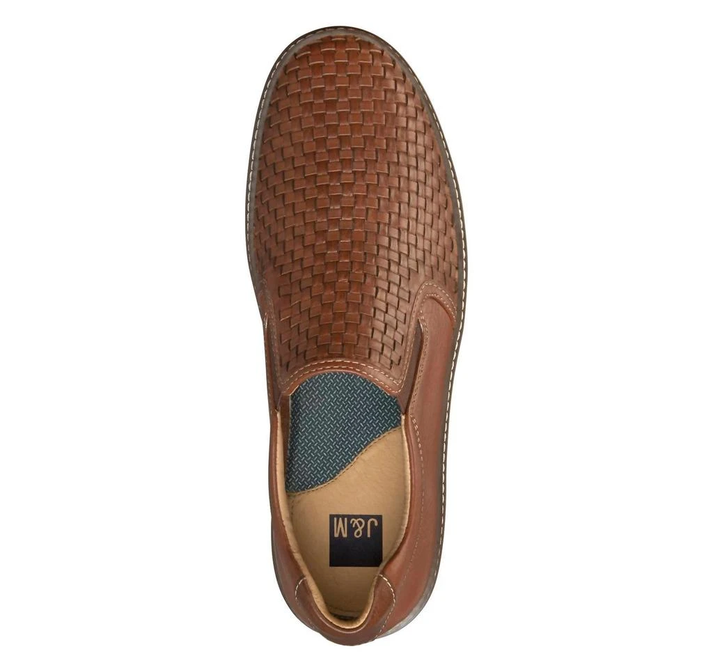Johnston & Murphy Men Mcguffey Woven Slip-On Shoes In Tan Full Grain 2