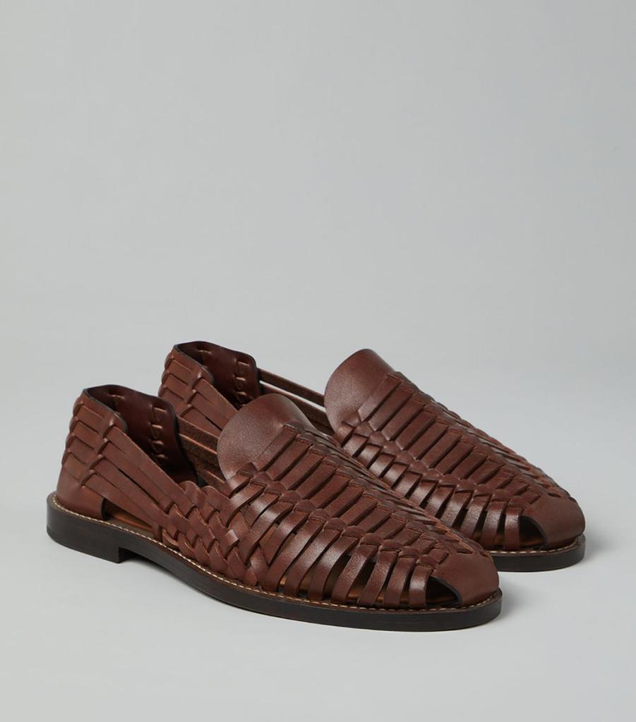 BRUNELLO CUCINELLI レザー フラットサンダル Brunello Cucinelli Woven Leather Sandals - Shoes - Compare