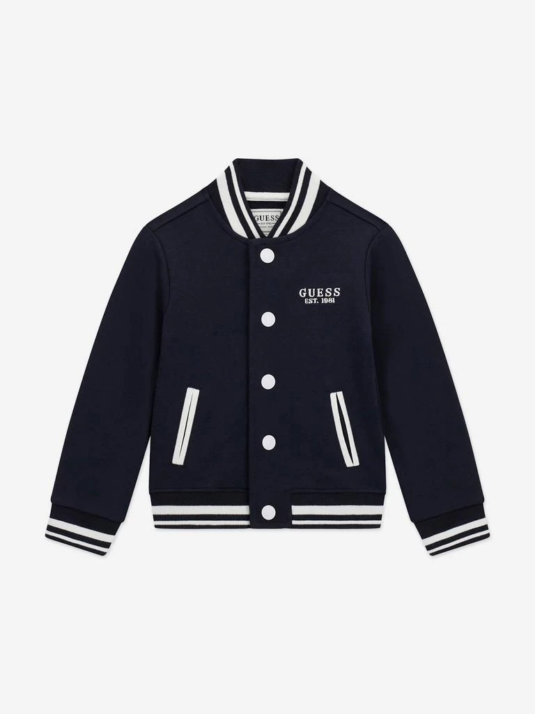 GUESS Guess Boys Fleece Bomber Jacket in Navy