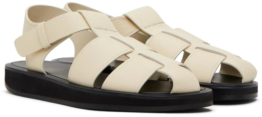 The Row Off-White Fisherman Sandals 4