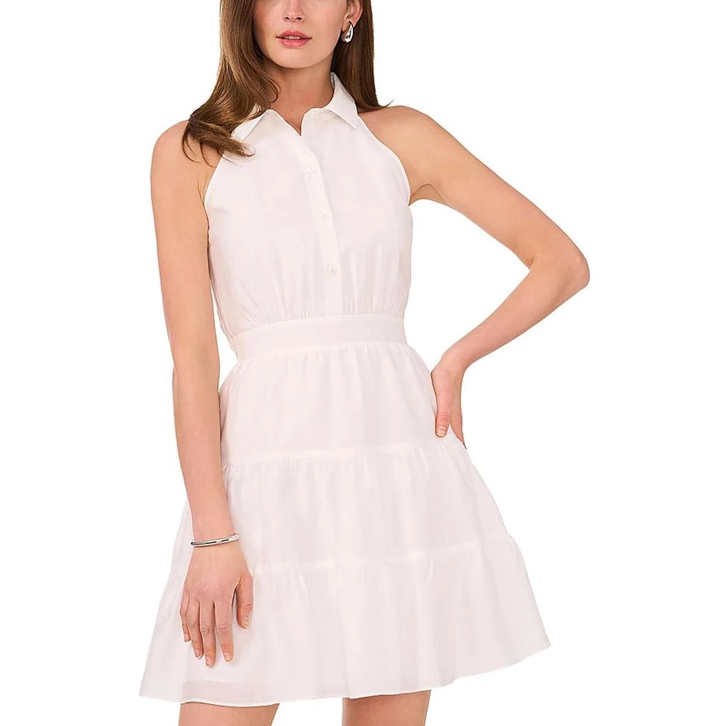 1. State Womens Tiered Rouched Shirtdress 1