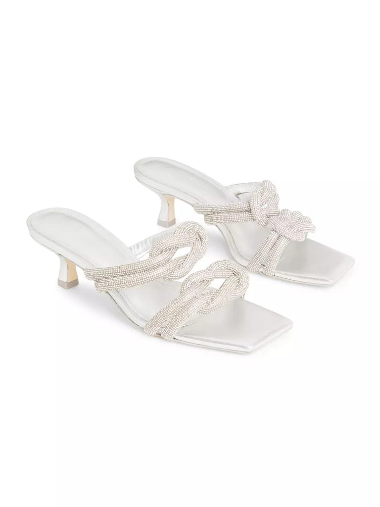 Cult Gaia Agyness 50MM Knotted Crystal Sandals 2