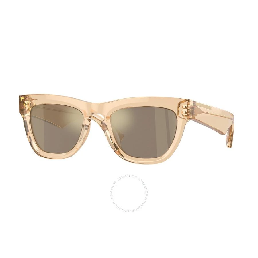 Burberry Light Brown Mirror Gold Square Ladies Sunglasses BE4424 40635A 52 1