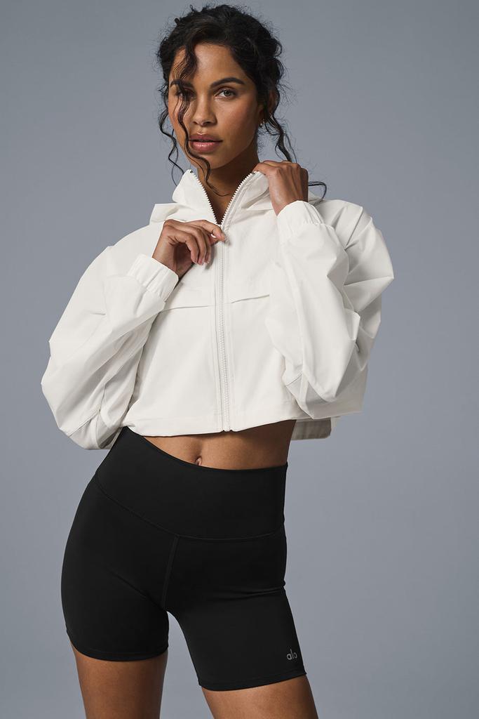 Alo Cropped Playmaker Jacket - Ivory