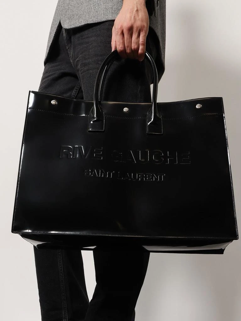 Yves Saint Laurent Patent leather handbag with embossed logo 5