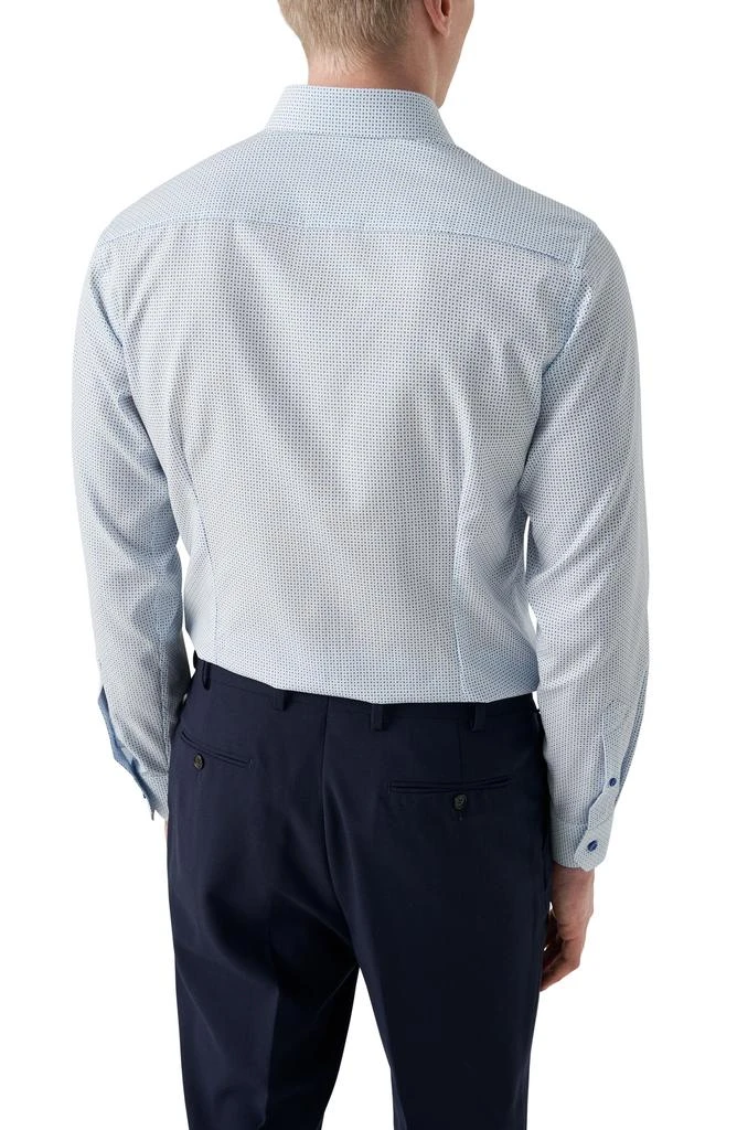 Eton Slim Fit Micro Geometric Cotton Twill Dress Shirt 3
