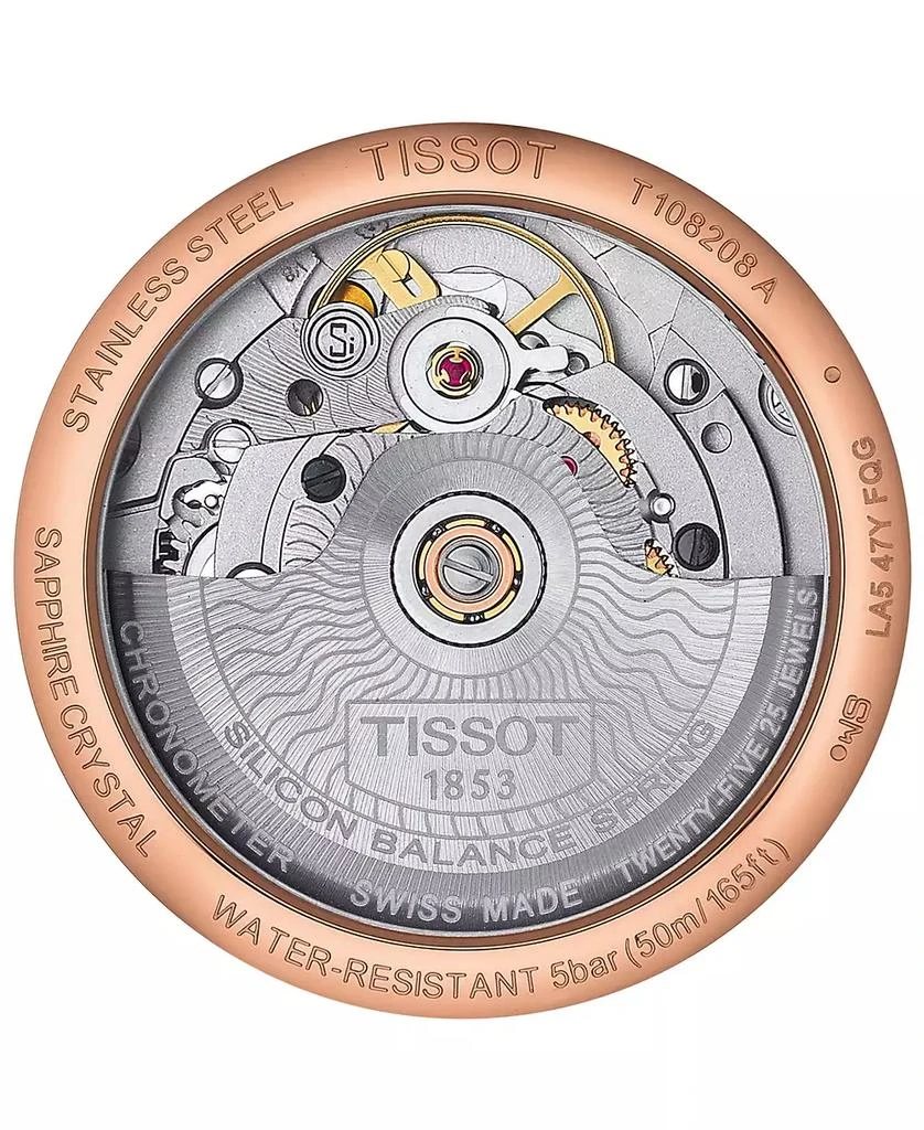 Tissot Women
s Swiss Automatic T-Classic Ballade Rose Gold-Tone PVD Stainless Steel Bracelet Watch 30.6mm 2