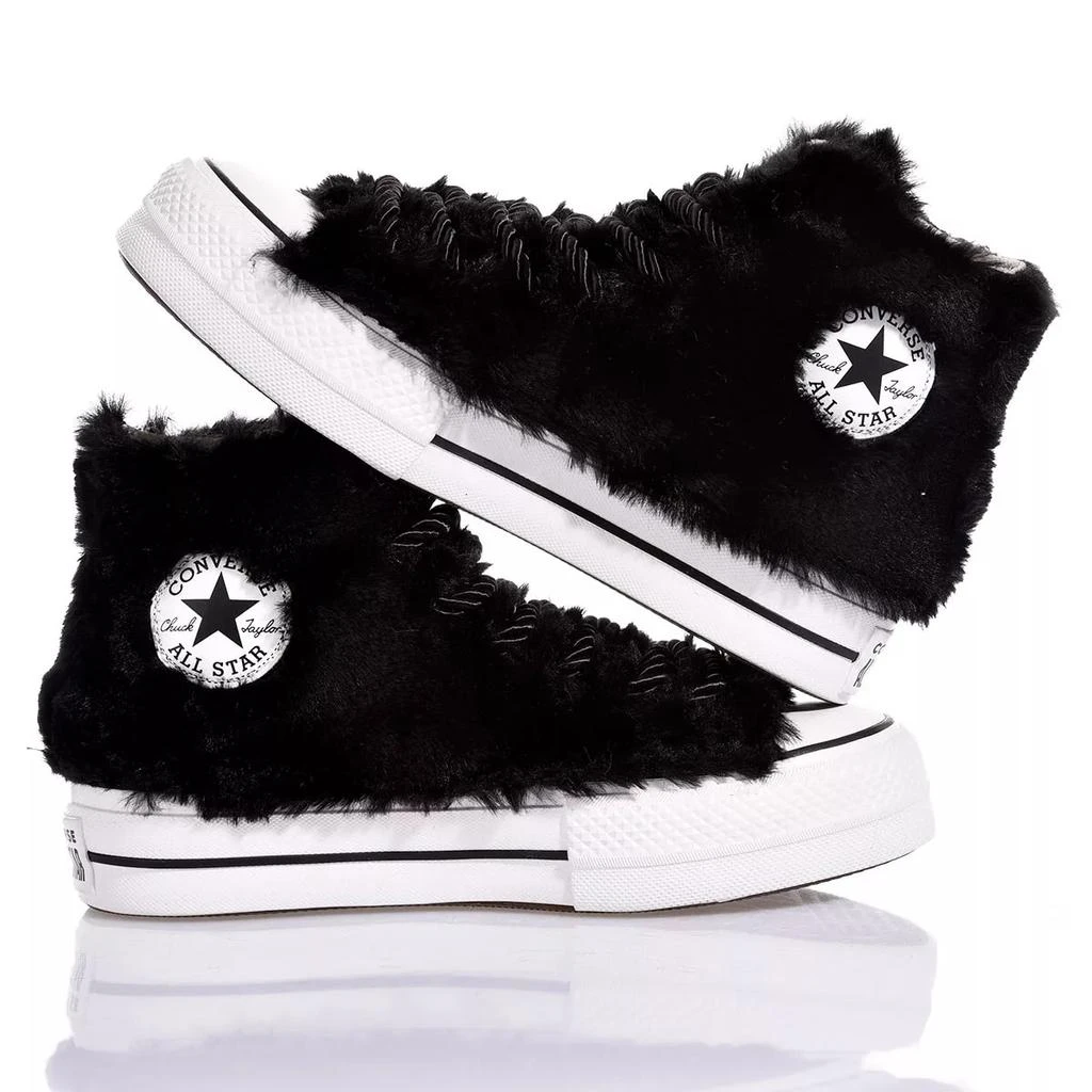 Mimanera Converse Platform Fluffy Black 3