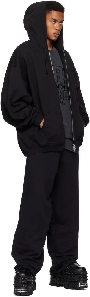 Vetements Black Embroidered Logo Sweatpants 4