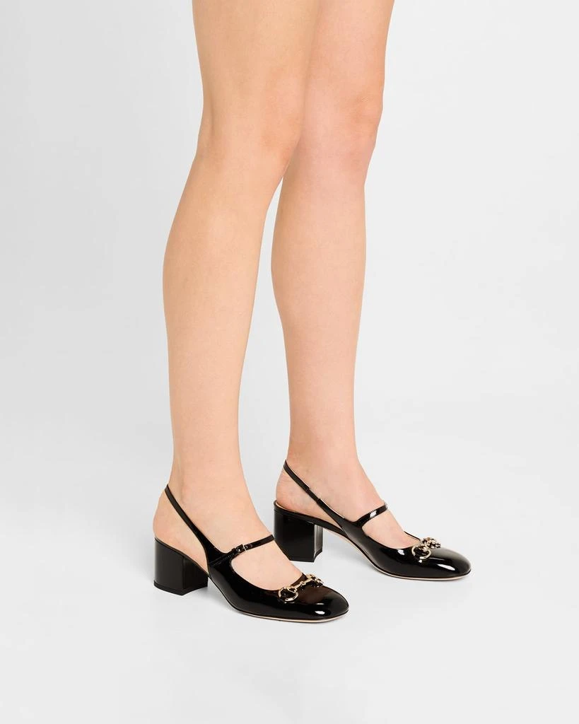 Gucci Lady Patent Bit Slingback Pumps 2