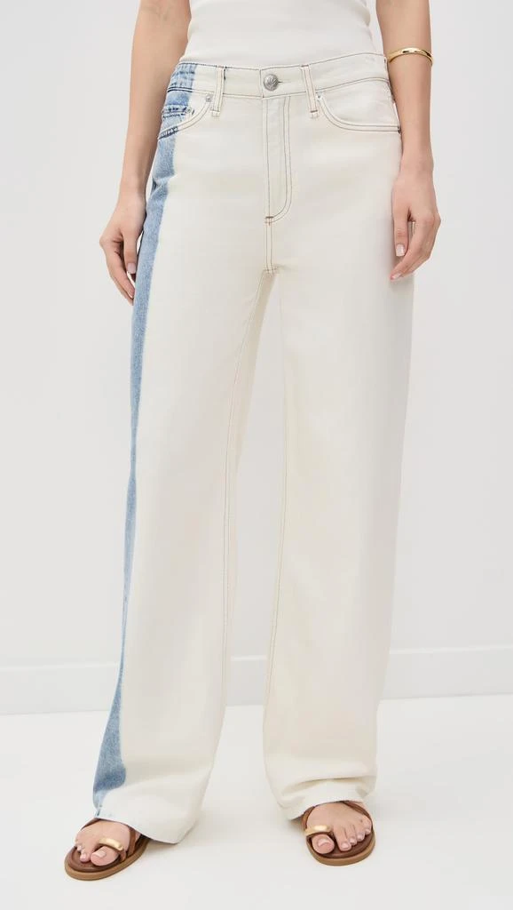 Rag 
Bone Featherweight Logan Mid-Rise Wide Leg Jeans 6