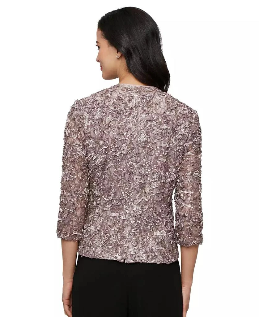 Alex Evenings Women's Soutache Lace 3/4-Sleeve Top 2