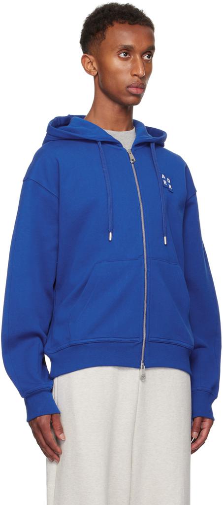 ADER error Blue TRS Tag 02 Zip-Up Hoodie