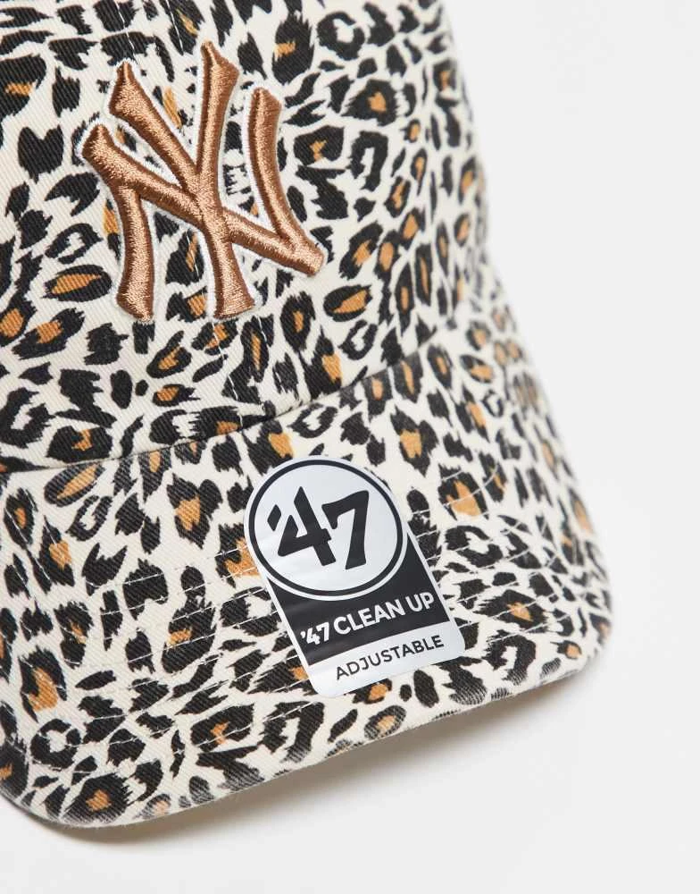 47 Brand 47 Brand NY Yankees clean up cap in all over washed leopard 2