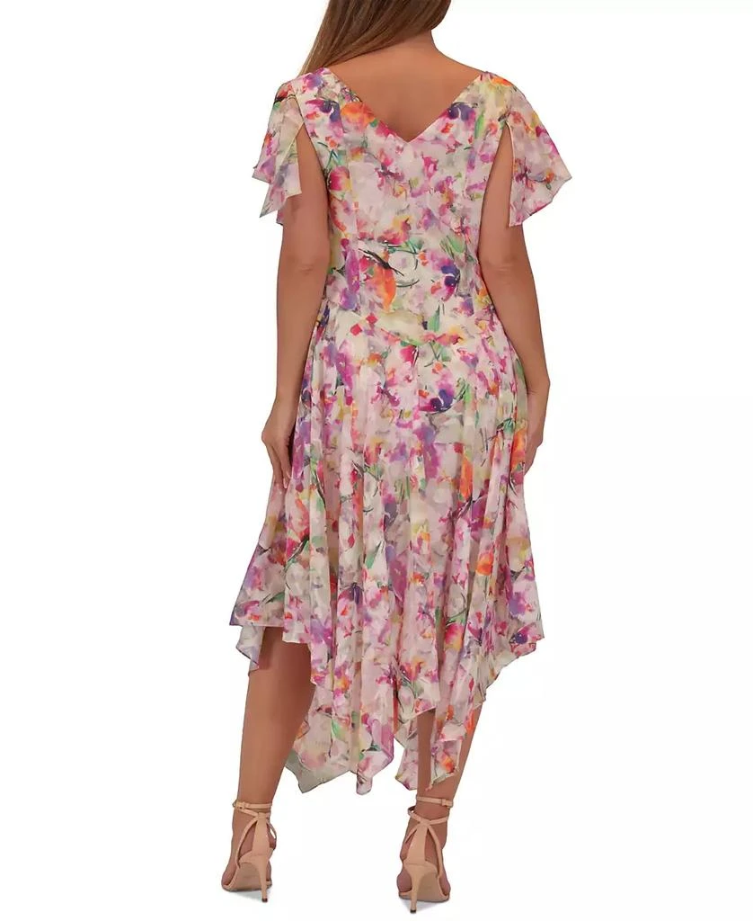 Robbie Bee Plus Size Printed Flutter-Sleeve Midi Dress 3