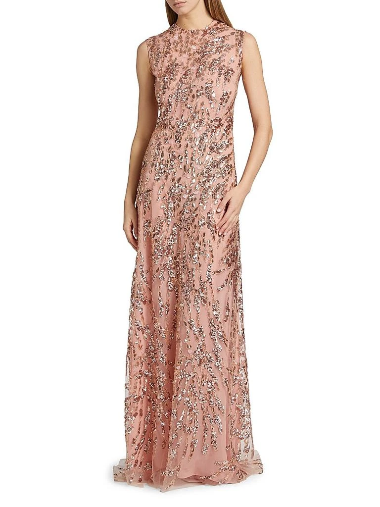 REEM ACRA Enchanting Spring Embellished Tulle Gown 3