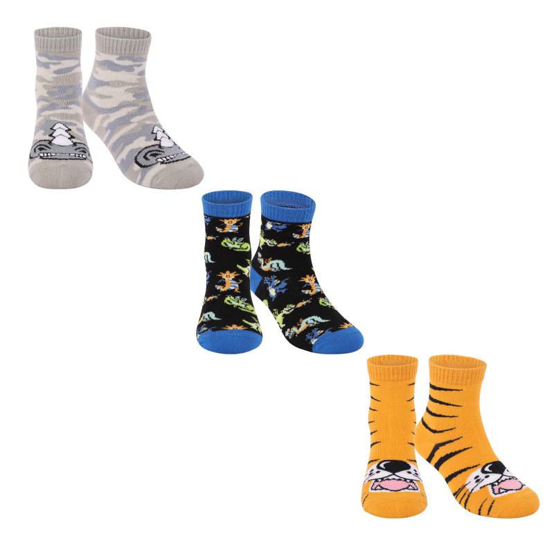 OMG! Accessories Tigers and dragons set of socks in orange black and grey