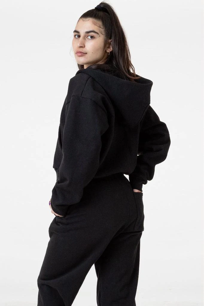 Los Angeles Apparel HF16 - Heavy Fleece Cropped Zip-Up Hoodie (Piece Dye) 2