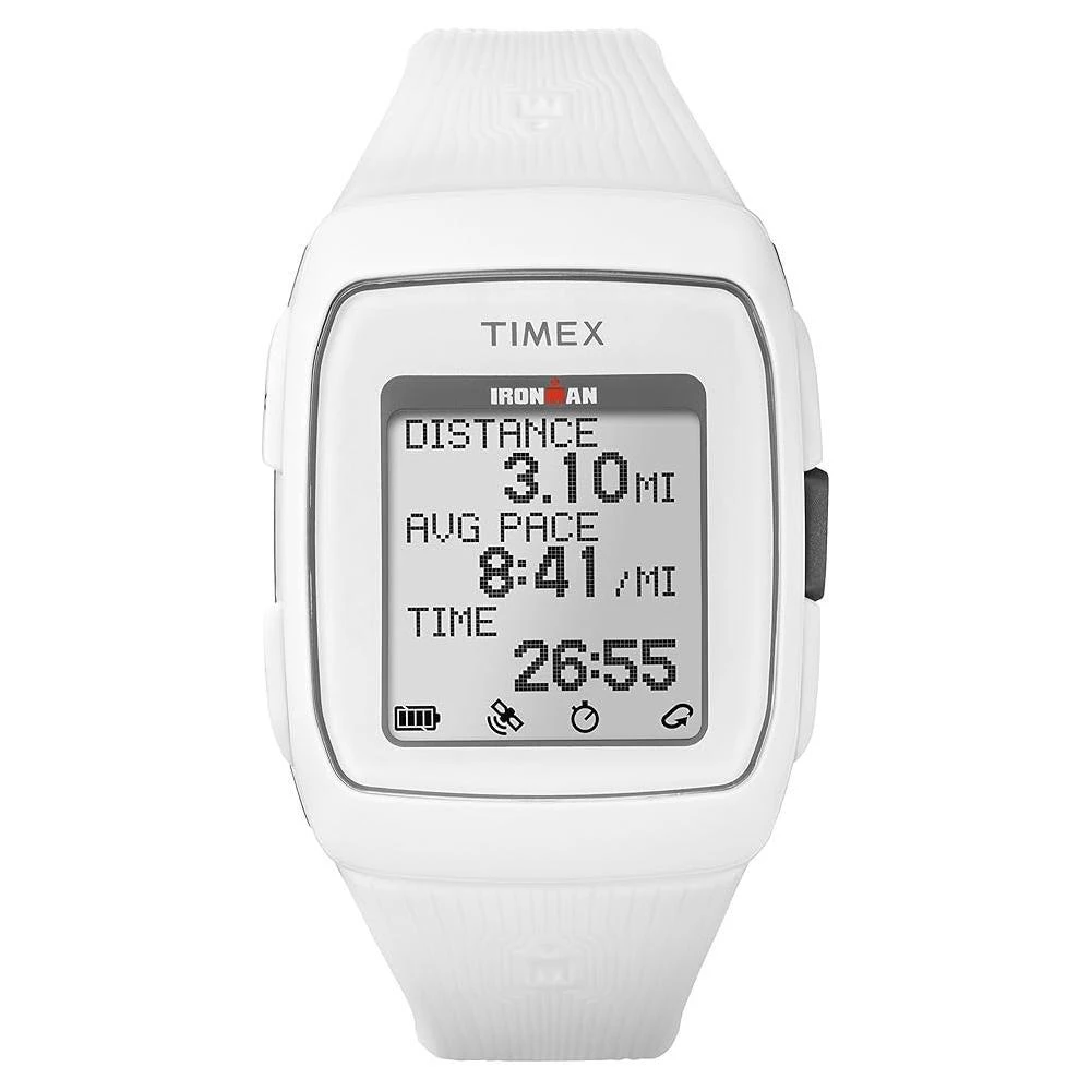 Timex Ironman GPS White Silicone Training Unisex Watch 1