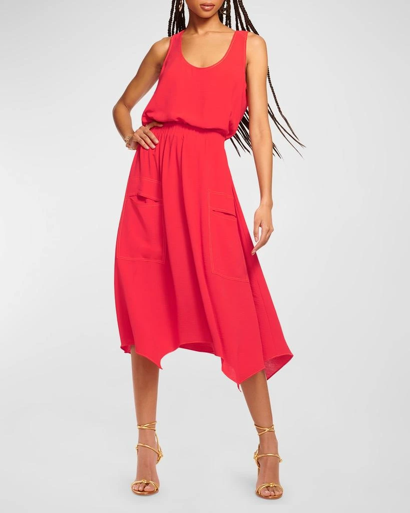 Ramy Brook Hallie Scoop-Neck Midi Dress 1