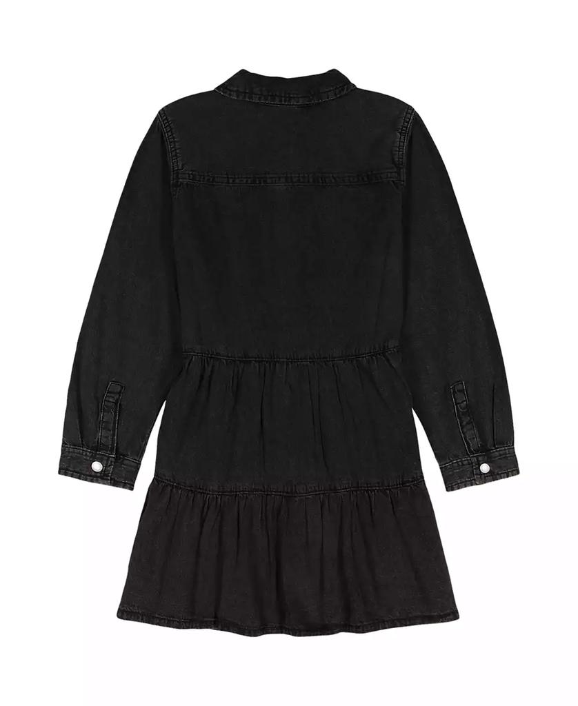 Calvin Klein Girls' 7-16 Long-Sleeve Denim Shirt Dress